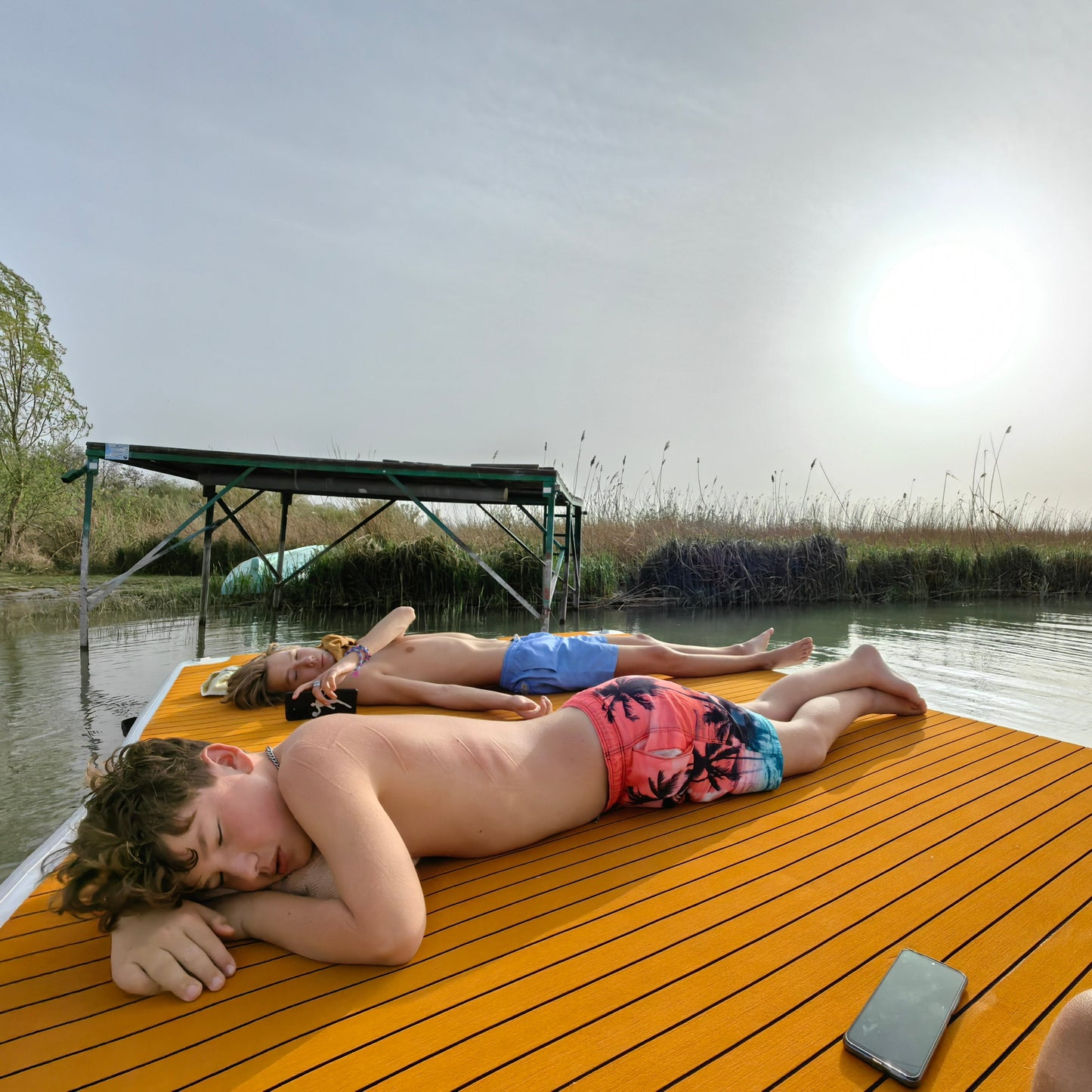 #1.1 BalatonFloat Felfújható fürdőplatform úszóstég úszósziget 4 m x 2 m x 0,2 m