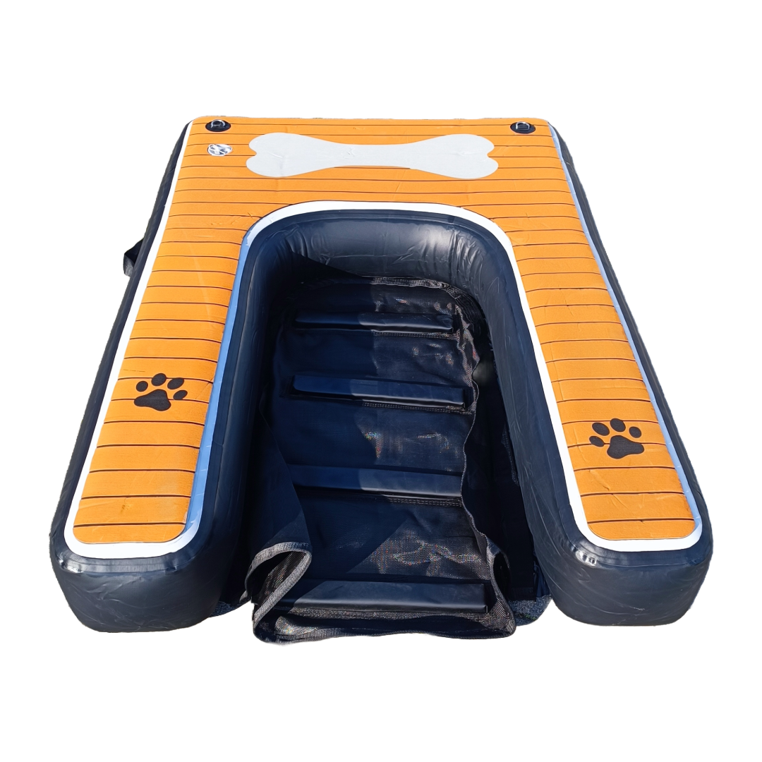 BalatonFloat felfújható kutya vízi rámpa - Ideális segítség kutyák számára a könnyű vízbejutáshoz és kijutáshoz.