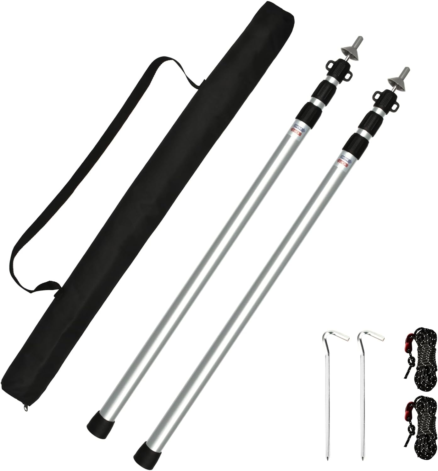 Távcsöves rúd sátrakhoz, napellenző oszlopok, teleszkópos sátorrudak