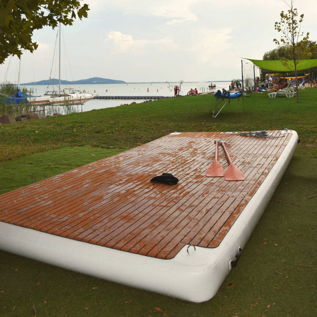 balatonfloat 4x2 meter fürdöplatform uszosteg uszosziget evezövel